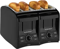 Hamilton Beach - PerfectToast 4-Slice Wide-Slot Toaster - Black