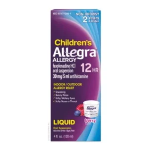 Allegra Children's 12HR Liquid (4 Oz, Berry Flavor, 30 mg)