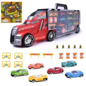 Hot Tow Truck Wheels Cars Collections Boys Toys for Kids Birthday Parties, Goodie Bag with Mega Hauler Shape Container 22 PCs F-18