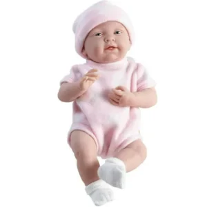 JC Toys La Newborn 15" Real Girl Doll, Pink and White Star