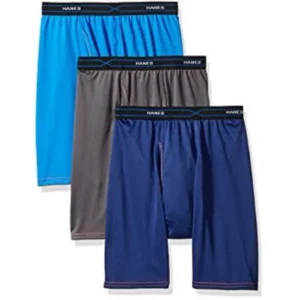 Red Label Men's 3-Pack X-Temp Performance Cool Long Leg Boxer Brief