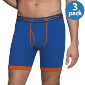 Big Men's FreshIQ X-Temp Stretch Long Leg Boxer Briefs 3-Pack, 2XL