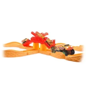Battery Operated Monster Truck Somersault Bridge and Tracks Set