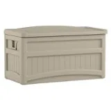 Suncast - Resin Outdoor Patio Storage Deck Box with Seat - Taupe