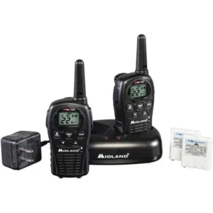 Midland GMRS 2-Way Radio with 22 Channels Value Pack, Black