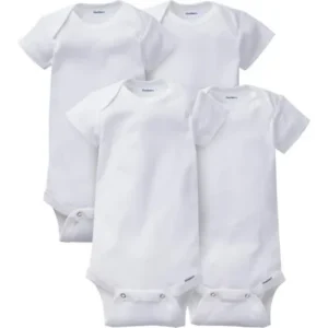 Gerber Newborn Baby Onesies Brand Organic Short Sleeve Bodysuits, 4-pack