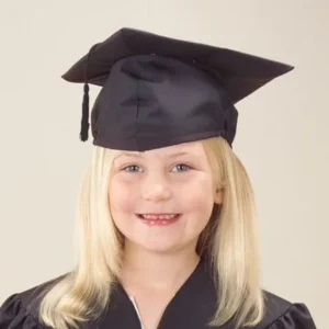 US TOY H322 Children's Black Cloth Graduation Cap