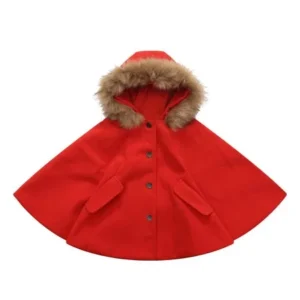 Richie House Girls' Fashion Cape with Button Placket RH1116