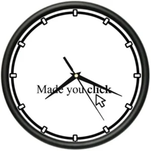 MADE YOU CLICK Wall Clock seo internet marketing ppc marketer web website gift