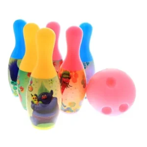 Dreamworks Trolls Kids Bowling Set 6 Pins and Ball Girls Indoor Outdoor Play Toy