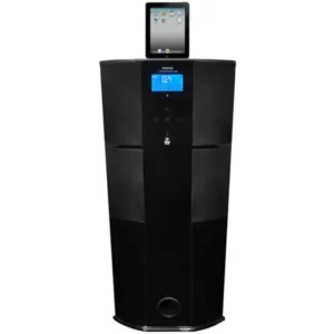 Pyle 600 Watt 2.1 Channel Home Theater Tower w/ Docking Station for IOS/iPhone/ (Black Glossy Color)