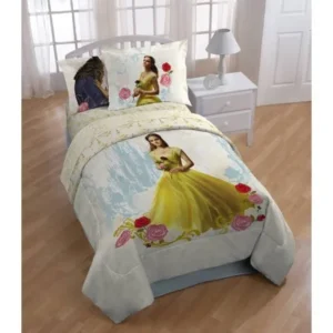 Disneys Beauty and the Beast My Romantic Beauty Kids Twin Polyester Reversible Comforter w/bonus Sham