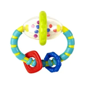 Bright Starts Grab & Spin Rattle and Teether Toy, Ages 3 months +