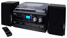 JENSEN - 4W 2-CD Stereo System with CD Recorder - Black