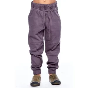 Boys Kids Pull On Loose Fit Twill Biker Pocket Jogger Pants BBP010 (6, Charcoal)