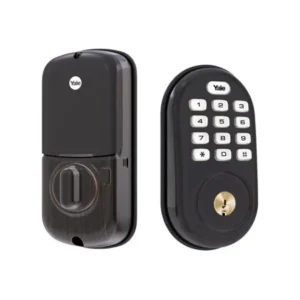 Yale Yale Real Living YRD210NCR0BP Push Button Stand Alone Deadbolt Oil Rubbed Bronze Permanent Finish