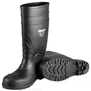 Tingley Rubber 31251.14 14 PVC Steel Toe Sock Boot, Black