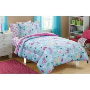 Mainstays Kids Puppy Love Bed in a Bag Bedding Set