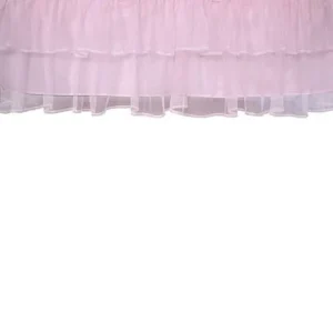 Triple-Layer Tulle Crib Skirt, Pink