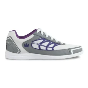 Brunswick Ladies Eclipse Bowling Shoes- White/Silver/Purple