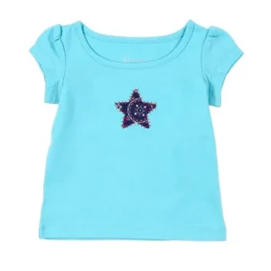 Wrangler Apparel Girls Teal with Navy Star Tee