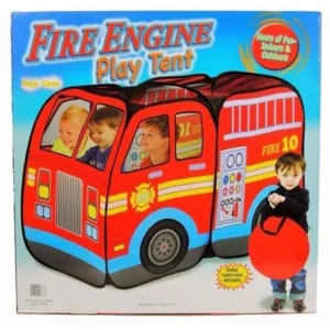 Fire Truck Engine Pop-Up Play Tent Playtent House Used Indoors or Outdoors PlayHouse Toys for Kids