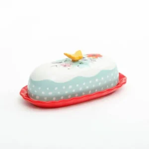 The Pioneer Woman Flea Market Floral 6.4" Butter Dish