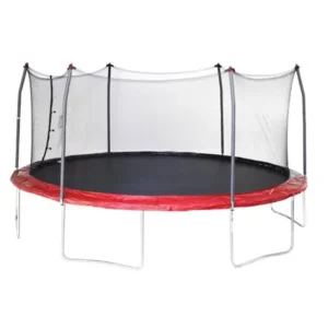 Skywalker Trampolines Oval 17-Foot Trampoline, with Safety Enclosure, Red
