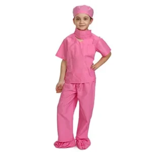 Dress Up America Pink Children Doctor Scrubs Toddler Costume Kids Doctor Scrub's Pretend Play Outfit