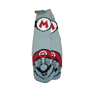 Boys Novelty Slipper Socks - Mario Pokemon Minions Cars (6-8.5, Mario)