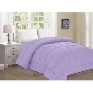 Elegant Comfort Ultra Plush Down Alternative Double-Filled Comforter 0 HypoAllergenic, King/Cal King , Lilac