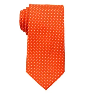 Mens Big and Tall XLPolka Dot Necktie - Orange