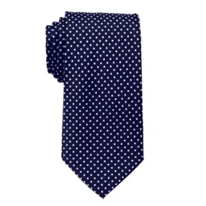 Mens Big and Tall XLPolka Dot Necktie - Navy