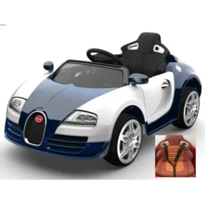 12v Battery Powered Premium Convertible Bugatti Veyron Style Ride on Car for Kids with Music,Lights, Leather Seat, Doors, RC