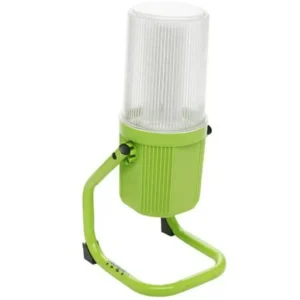 Designers Edge 65W Fluorescent 360-Degree Portable Work Light with Grounded Outlet, 5' Cord, Green