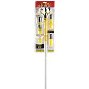 Designers Edge E3001 Light Bulb Changer Kit with 11-Foot Telescopic Pole and 5 Adapters