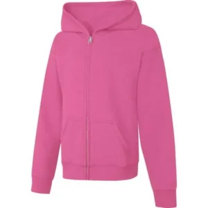 Hanes Comfort Soft EcoSmart Full-Zip Hoodie Sweatshirt (Little Girls & Big Girls)