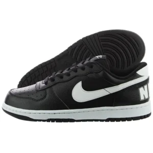 Nike Mens Big Nike Low Retro Sneakers Black/White 11