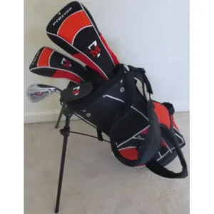 Childrens Golf Club Set with Stand Bag for Kids Ages 3-6 Red Color Premium Jr. Boys or Girls Junior Professional Quality