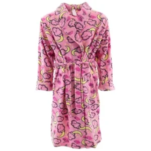 Inteco Women's Pink Moon Fleece Bathrobe