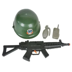 Halloween Army Soldier 4pc Child Costume Accessory Set, Green Black