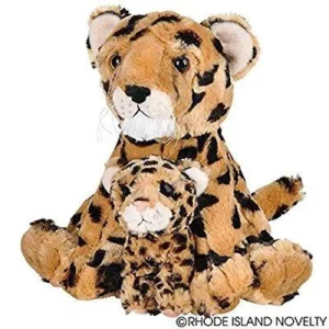 Adventure Planet Birth of Life Stuffed Cheetah with Baby 11" & 5"
