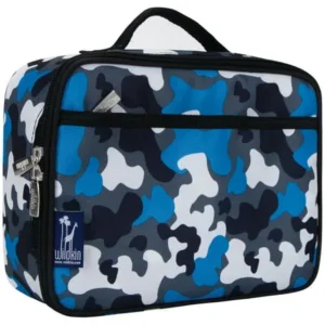 Wildkin Blue Camo Insulated Lunch Box for Boys and Girls