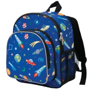 Wildkin Out of this World Blue Space 12 Inch Insulated Front Pocket Kids Backpack
