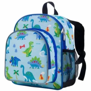 Wildkin Dinosaur Land Blue 12 Inch Insulated Front Pocket Kids Backpack