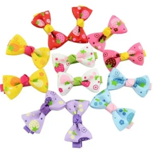 Coxeer 20Pcs Baby Girls Grosgrain Ribbon Dot Hair Bows Clips Fashion Headbands Hair Accessories for Kids Teen Girls Women (Colorful)