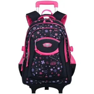 Rolling Backpacks, Coofit Girls Boys Splash-proof Oxford Wheeled Backpack Carry-on Luggage for School