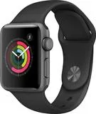 Apple - Apple Watch Series 2 42mm Space Gray Aluminum Case Black Sport Band - Space Gray Aluminum