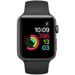 Apple Watch Series 2, 42mm Aluminum Case with Black Band