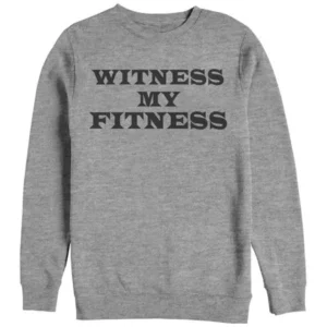 Women's CHIN UP Witness My Fitness Sweatshirt Athletic Heather